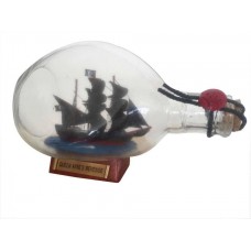 Blackbeard's Queen Anne's Revenge Pirate Ship in a Bottle 7" - Wood Pirate Ship In A Bottle - Boat In A Bottle - Blackbeards Queen Annes Ship - Pira   